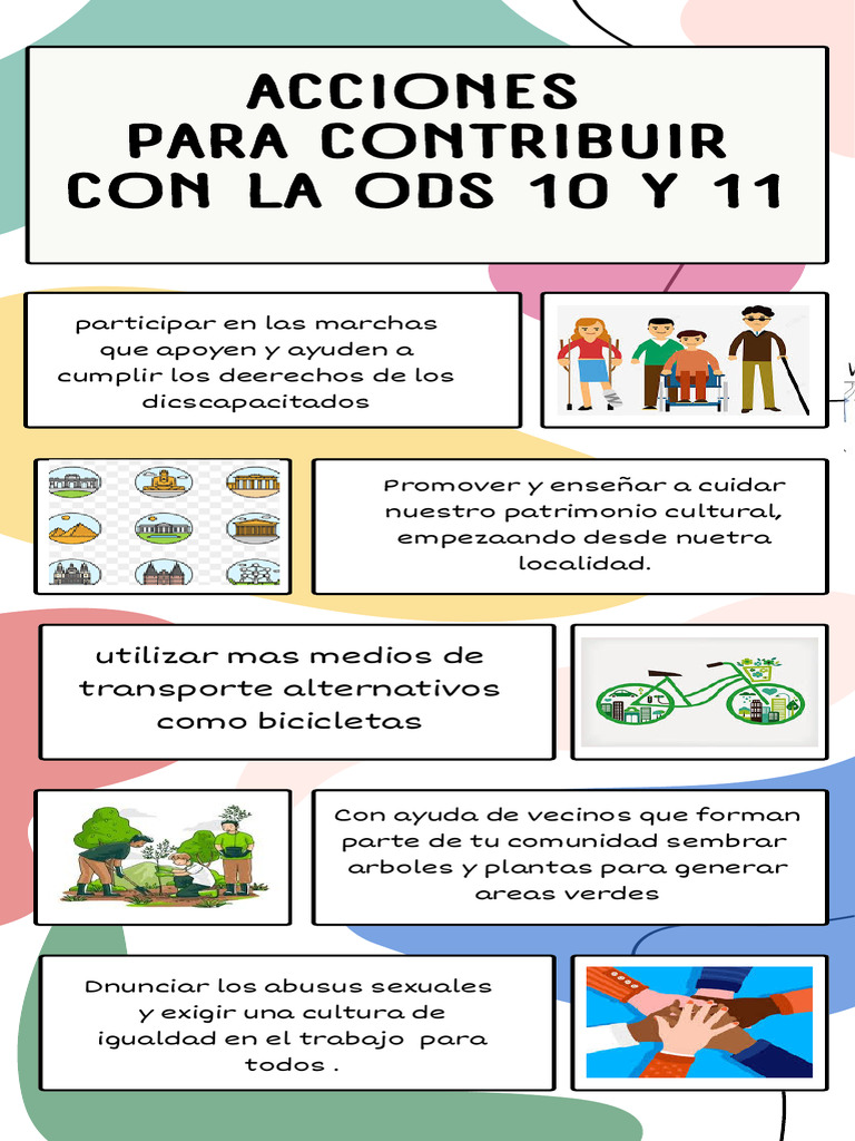 Acciones para ODS 10 y 11 | PDF | Ciencias sociales | Arte