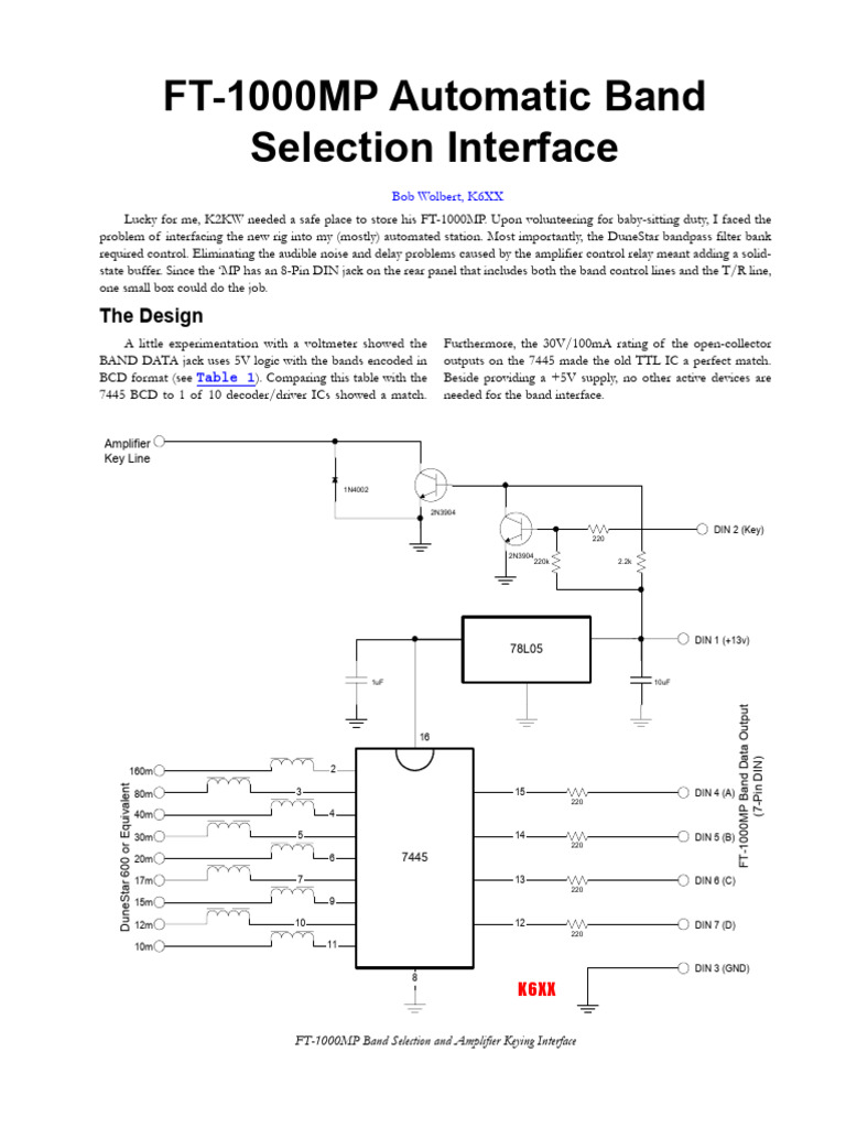 FT-1000MP Band Selection Interface Guide | PDF | Amplifier | Transistor