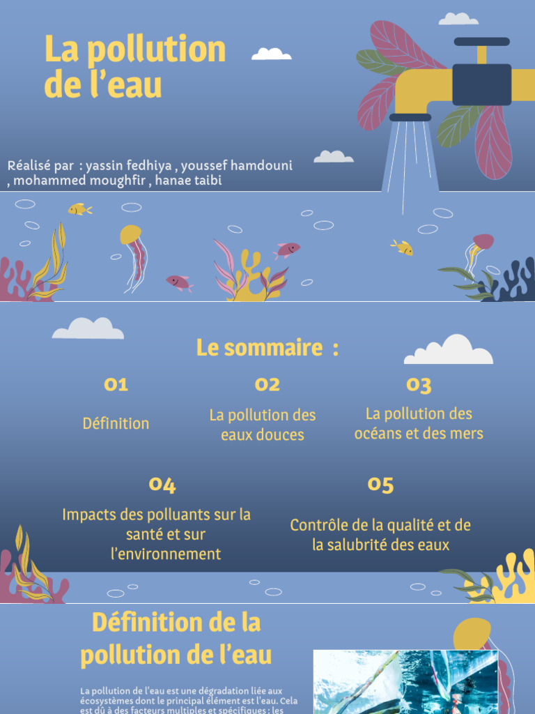 Impacts et sources de pollution de l'eau PDF la pollution — free download