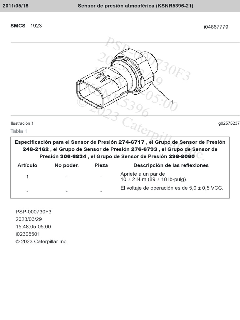 Sensor PR Atm Especificacion | PDF