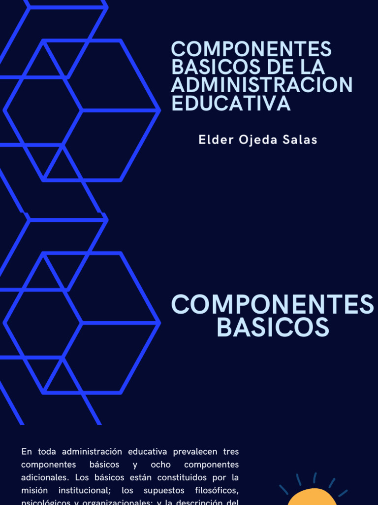 Componentes Básicos y Adicionales de La Administración Educativa | PDF ...