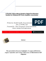 Volterra Based Adaptive Pre Distortion For RF Power Amplifier Linearization