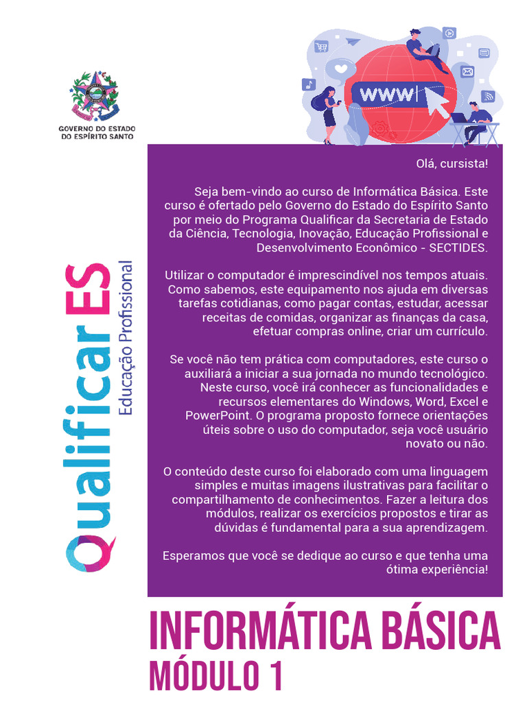Curso de Informática Básica Essencial | PDF | Microsoft Windows | PCs ...