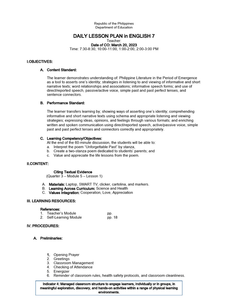 English 7 | PDF | Learning | Curriculum