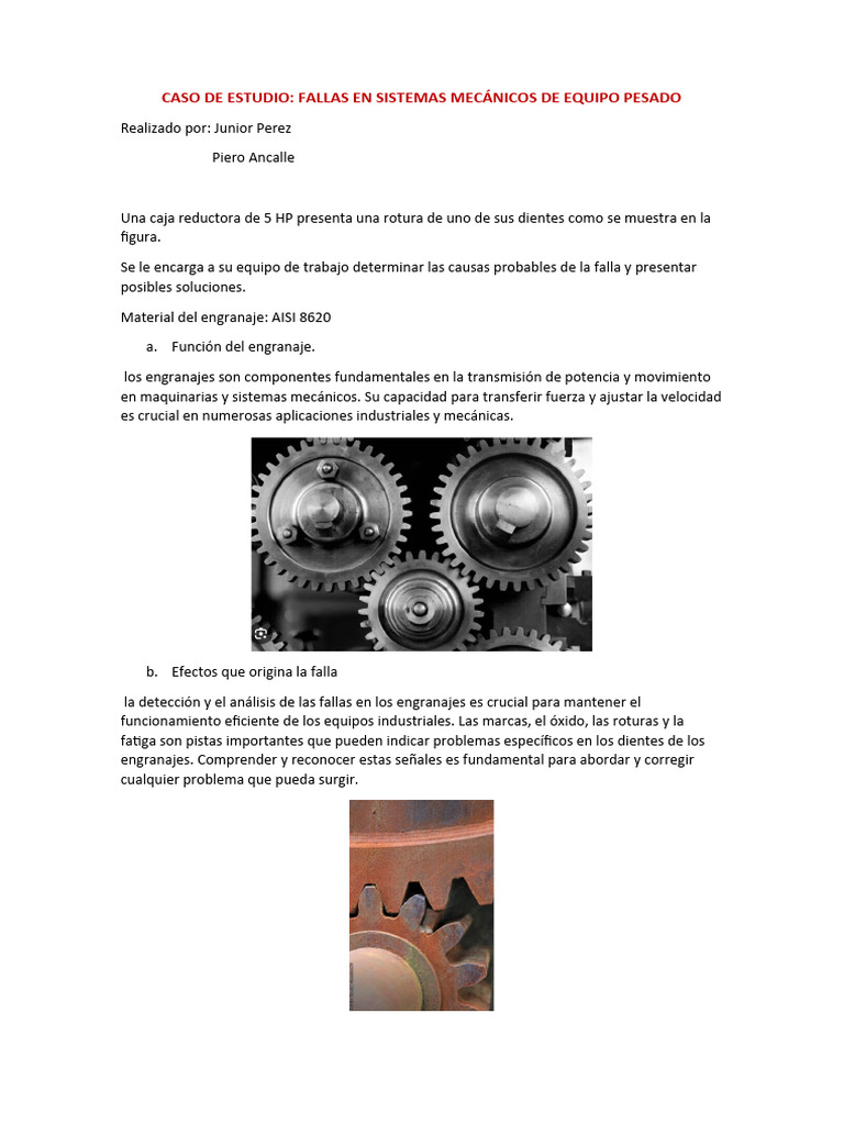 Junior Materiales | PDF | Engranaje | Fatiga (material)