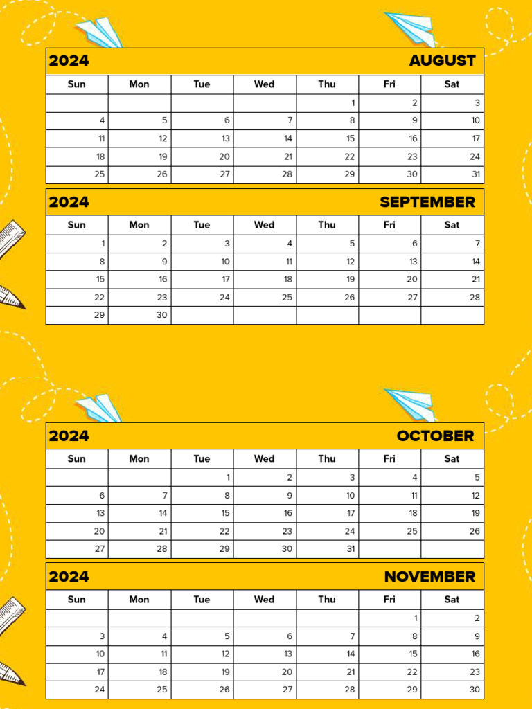 Calendar 2024 25 School Year Template PDF
