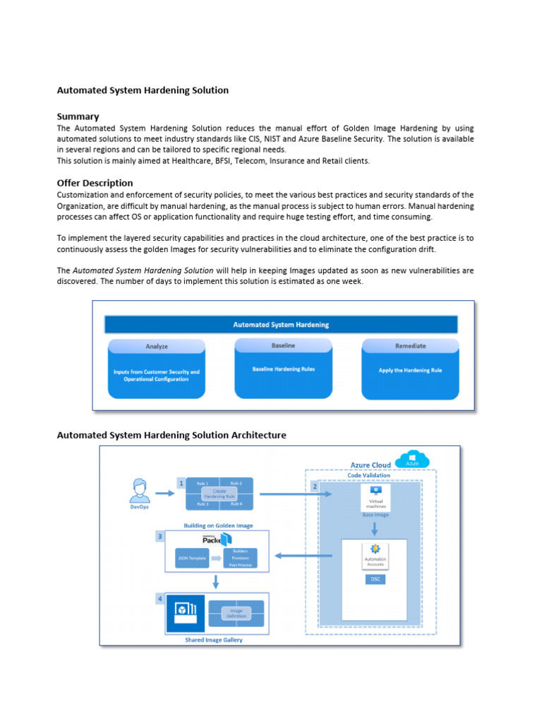 Automated System Hardening Solution | PDF