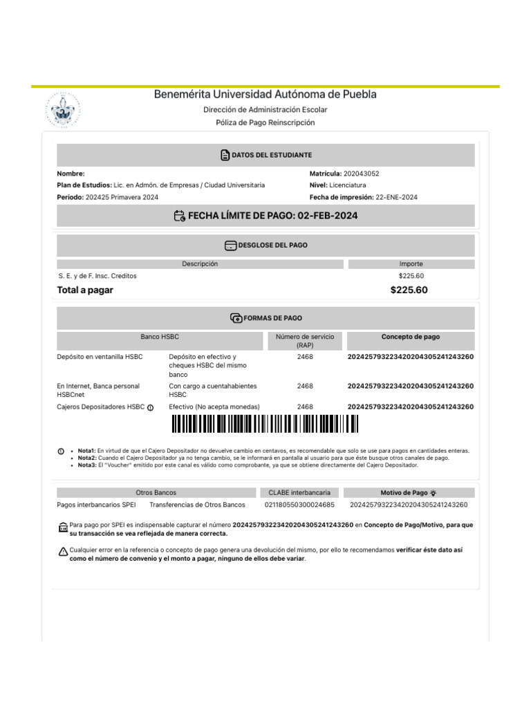 Ficha de Pago | PDF | Bancos | Finanzas personales