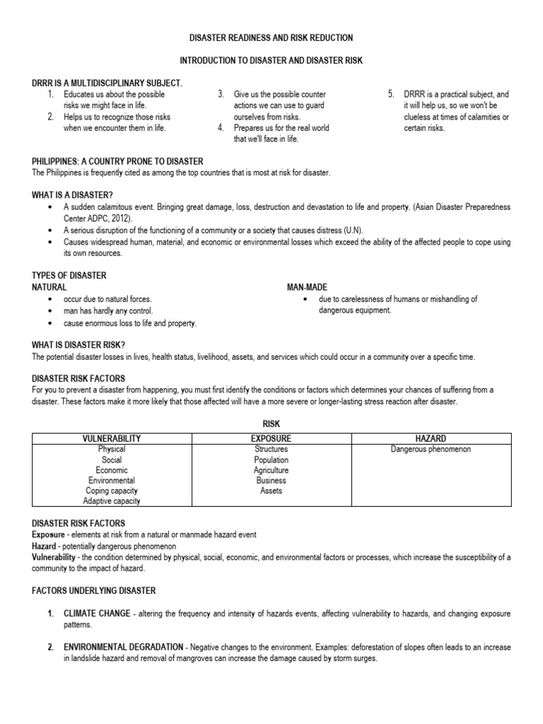 Disaster Readiness and Risk Reduction | PDF | Volcano | Earthquakes