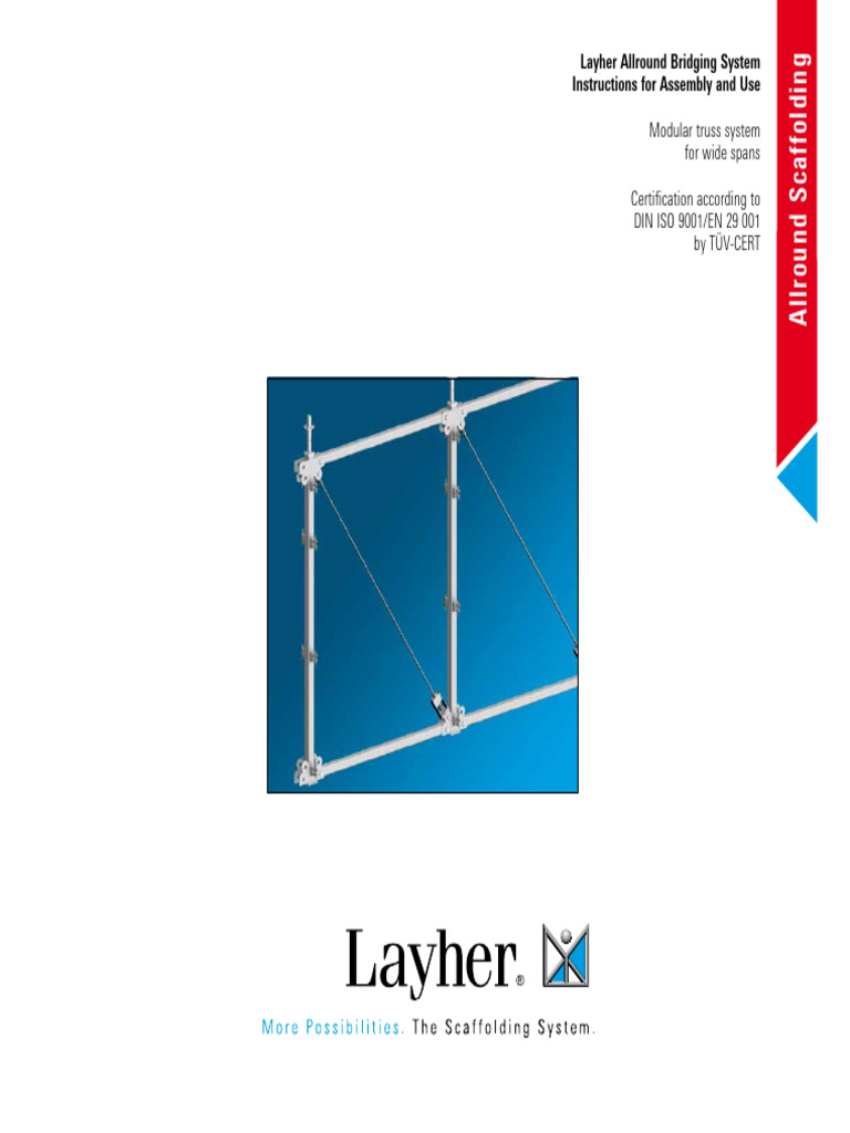 Layher Allround Bridging System Guide | PDF | Scaffolding | Bridge