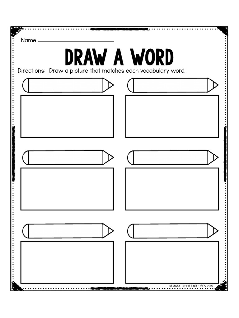 Draw A Word Worksheet | PDF