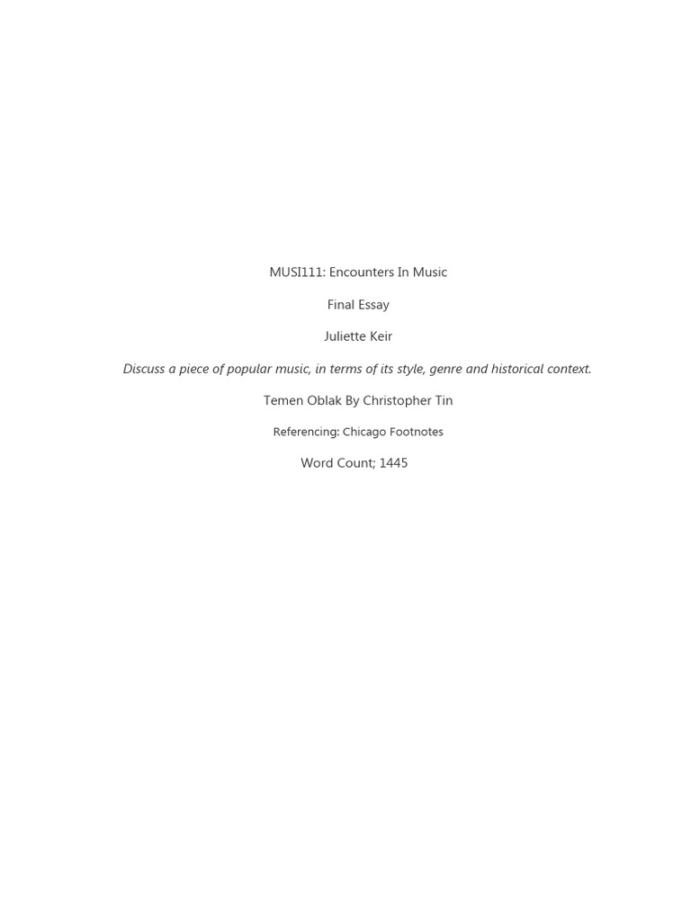 Encounter Essay TEMEN OBLAK | PDF | Orchestras | Ottoman Empire