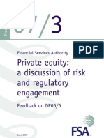 Private Equity: A Discussion of Risk and Regulatory Engagement
