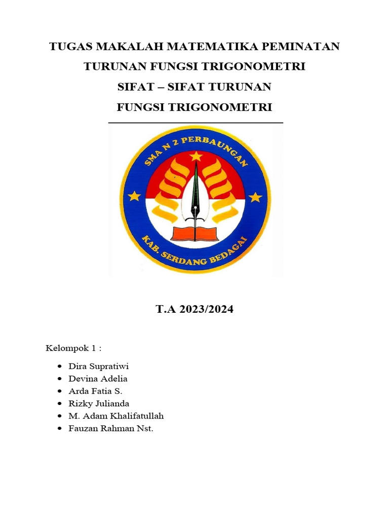 TUGAS MAKALAH MATEMATIKA PEMINATAN - Dira | PDF | Metode & Bahan Ajar ...