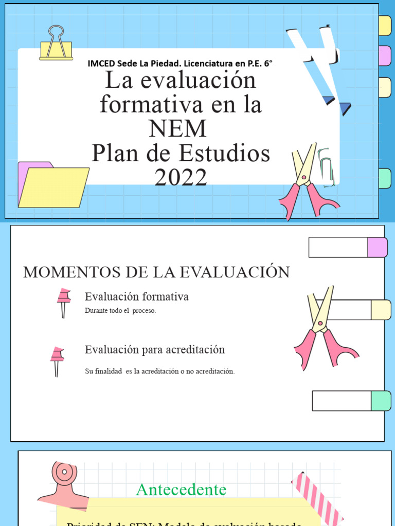 Estrategias de Evaluación Formativa NEM | PDF | Evaluación | Aprendizaje
