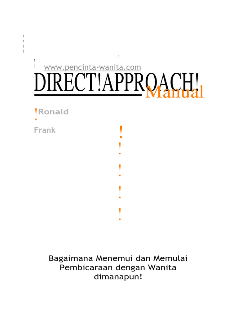 Direct Approach Manual - Ronald Frank | PDF