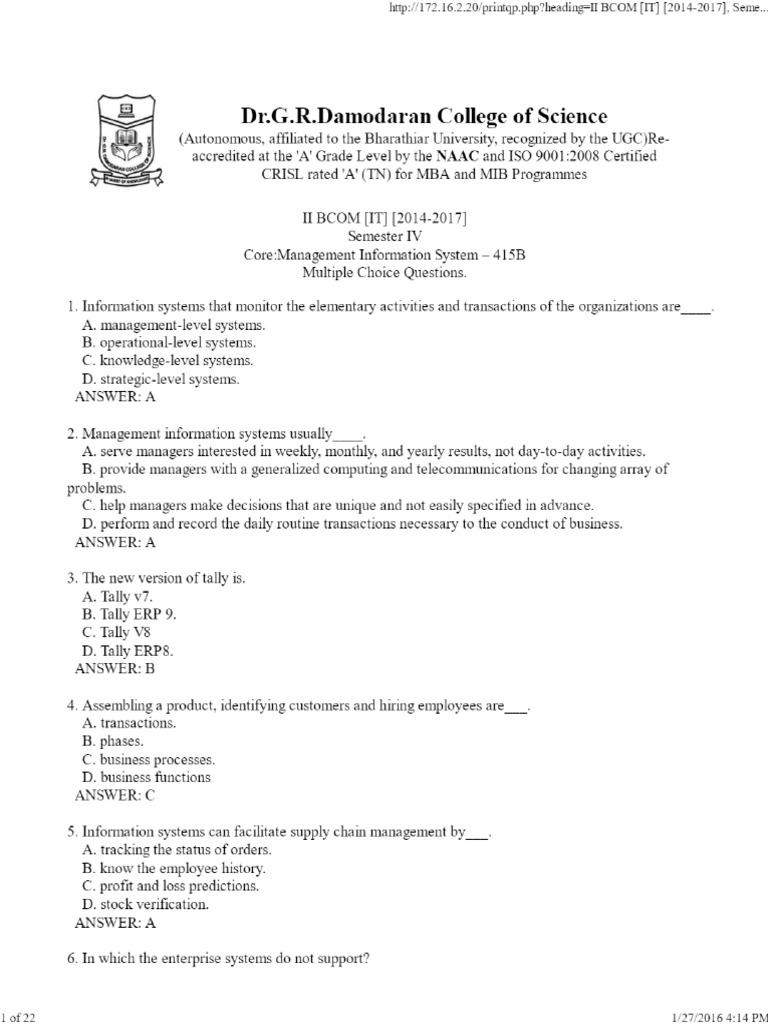 415b Management Information System Pdf