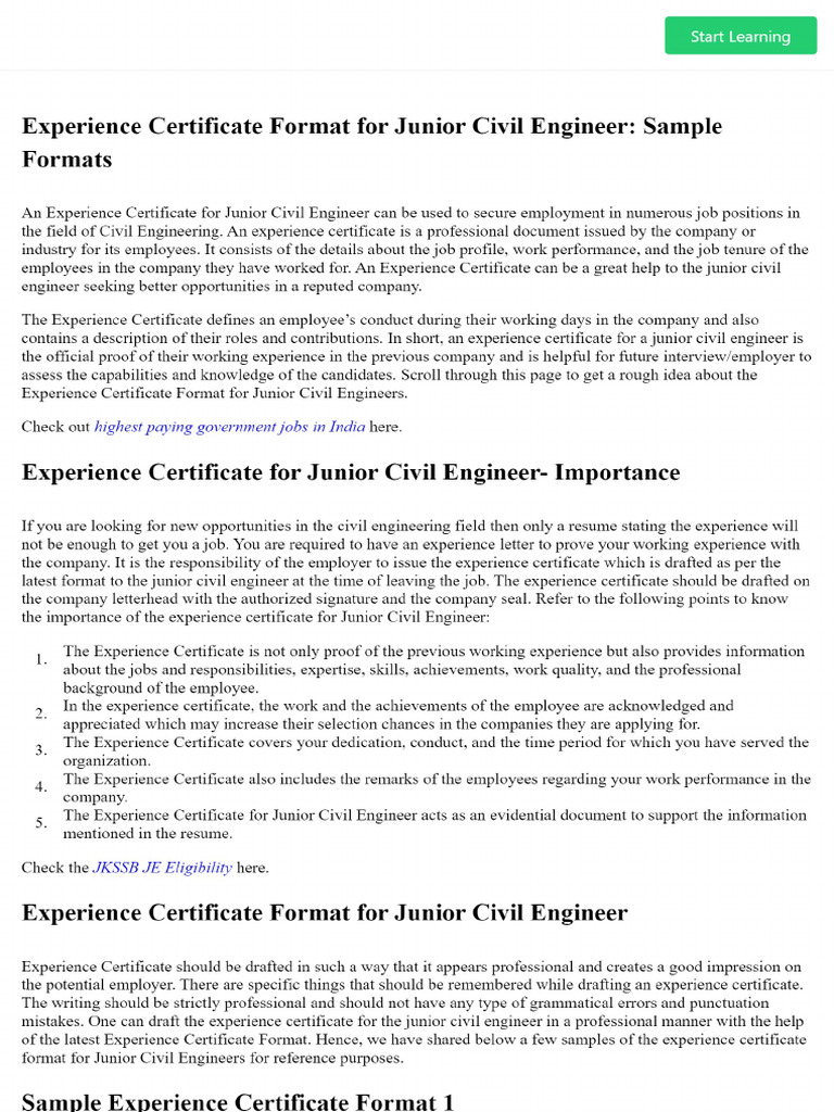 junior-civil-engineer-experience-certificate-format-check-here-pdf
