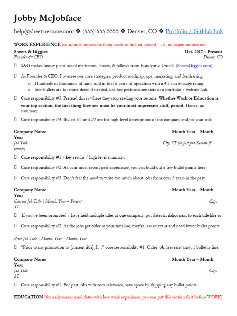 The Sheets amp Giggles Resume PDF - 1722964281