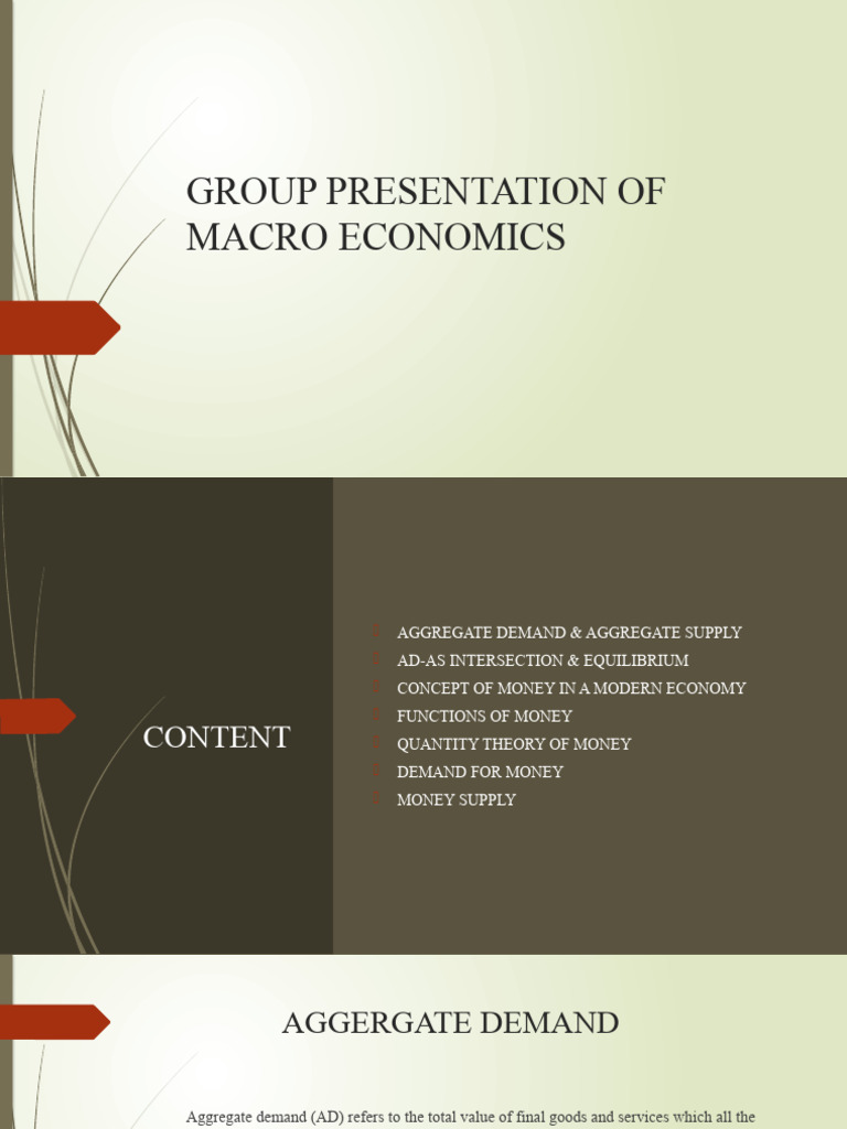 Group Presentation of Macro Economics | PDF | Money | Economic Equilibrium