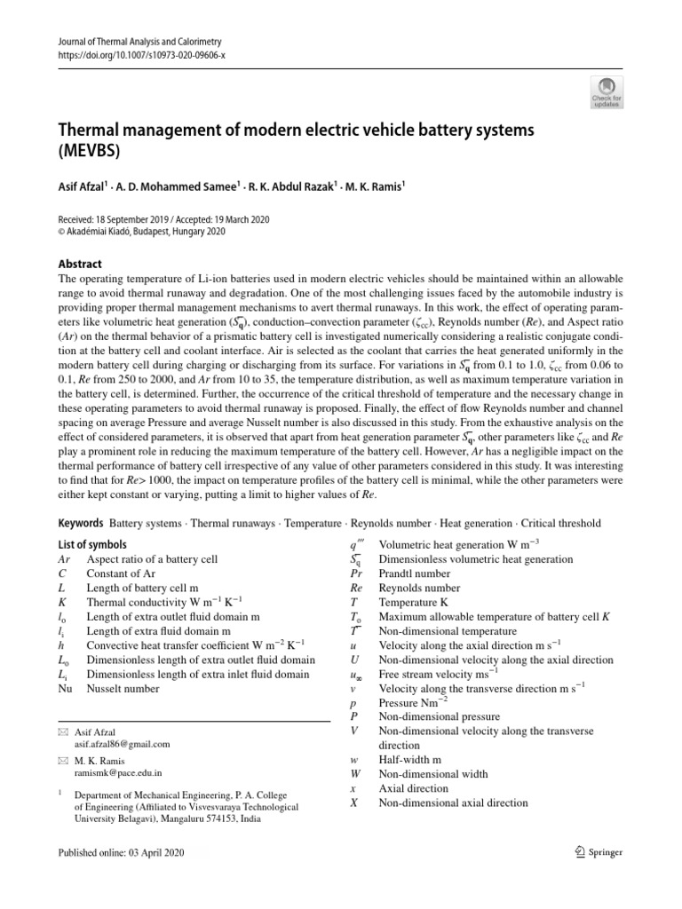 Thermal Management in EV Battery Systems | PDF | Lithium Ion Battery | Heat