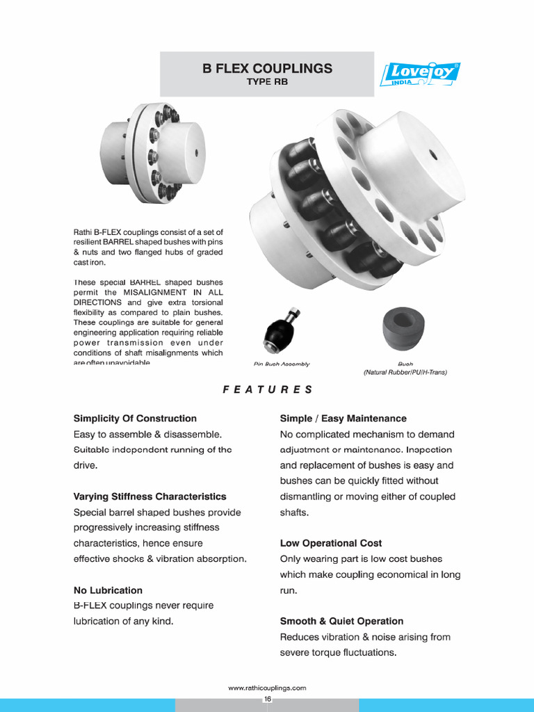 lOVEJOY pin & bush coupling b flex rb (1) PDF