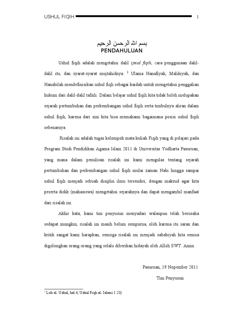 Ushul Fiqih Makalah