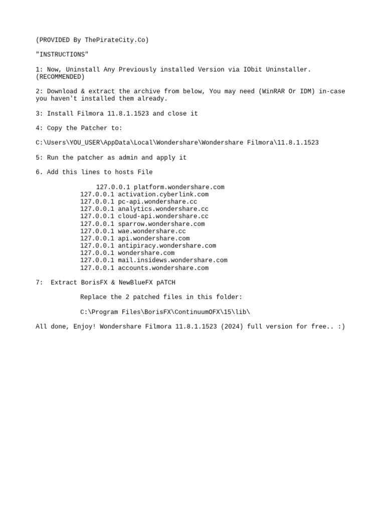 Instructions | PDF