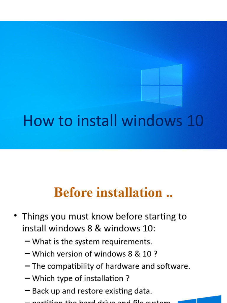 Windows 8 & 10 Installation Guide | PDF | 64 Bit Computing | Windows 10