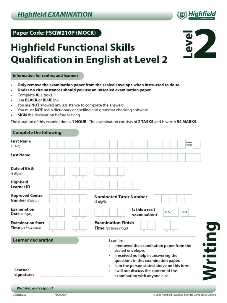 Highfield English at Level 2 | Download Free PDF | Human Communication
