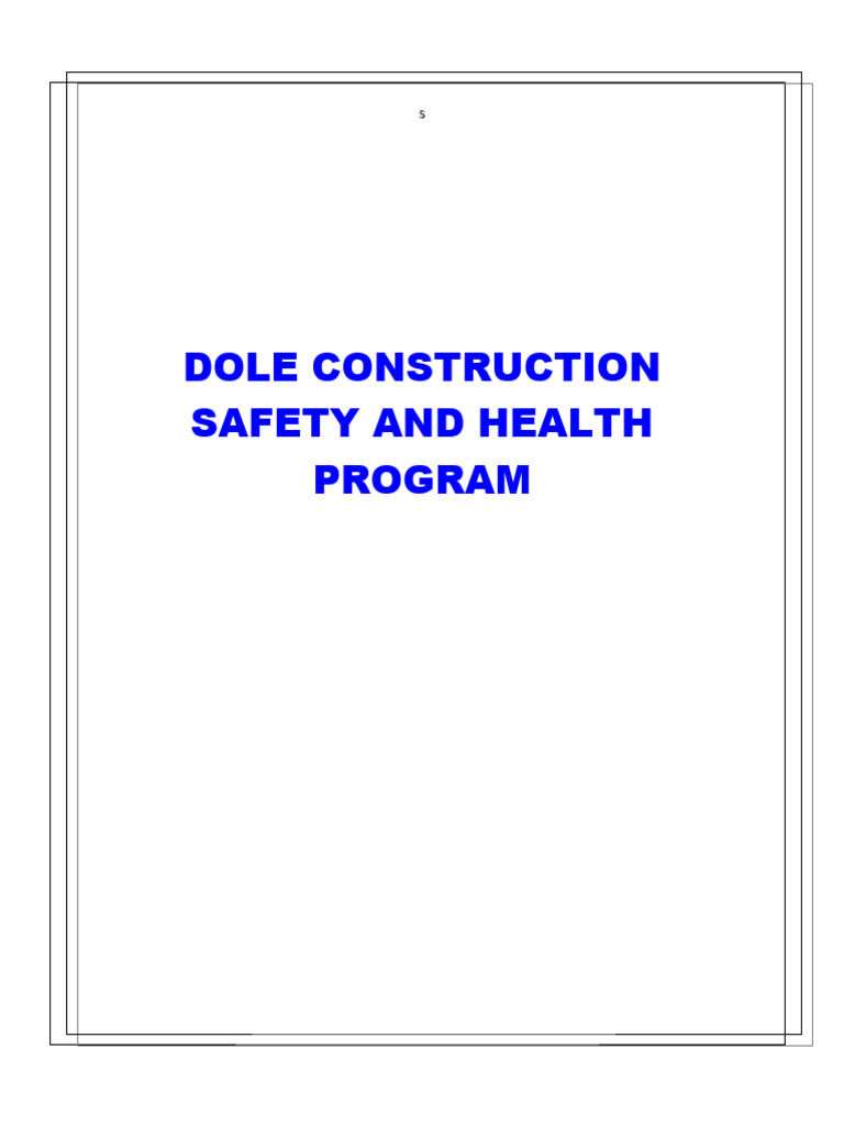 Dole 2024 Download Free PDF Occupational Safety And Health Safety