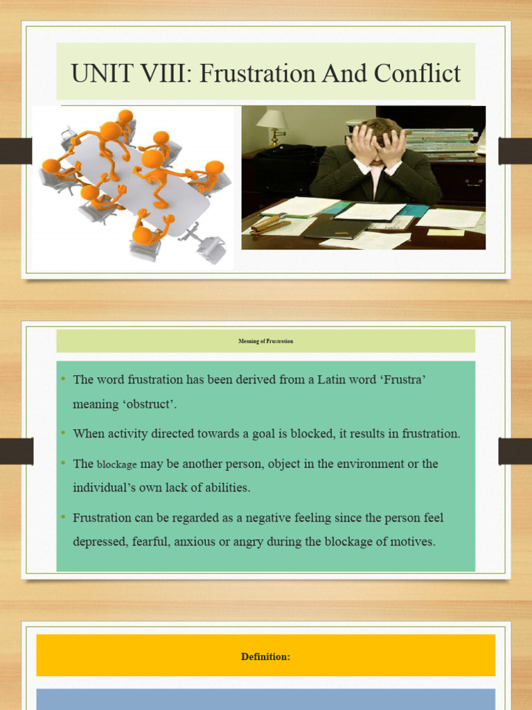 Understanding Frustration and Conflict | PDF | Goal | Motivation