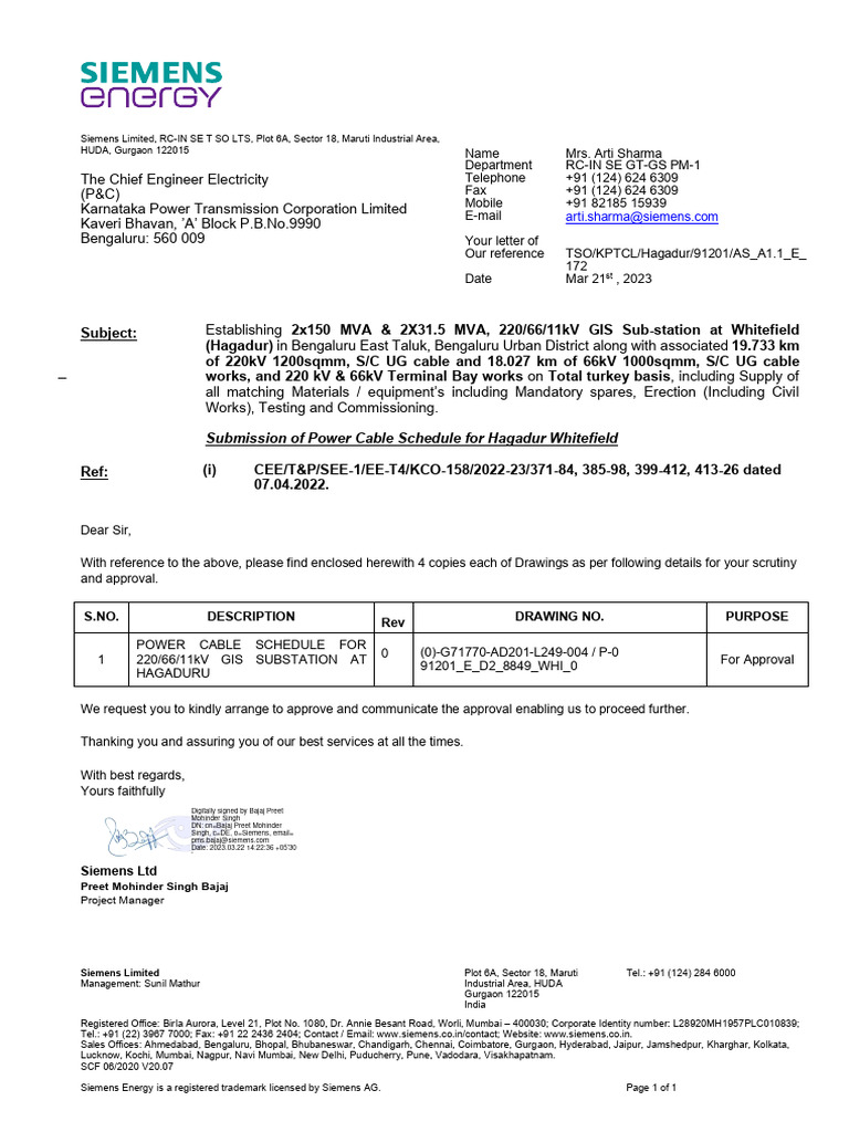 as-a1-1-e-172-submission-of-power-cable-schedule-for-hagadur