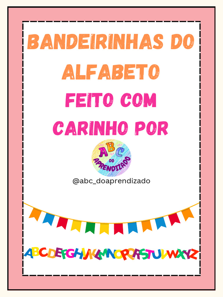 Bandeirinhas do Alfabeto para Imprimir | PDF
