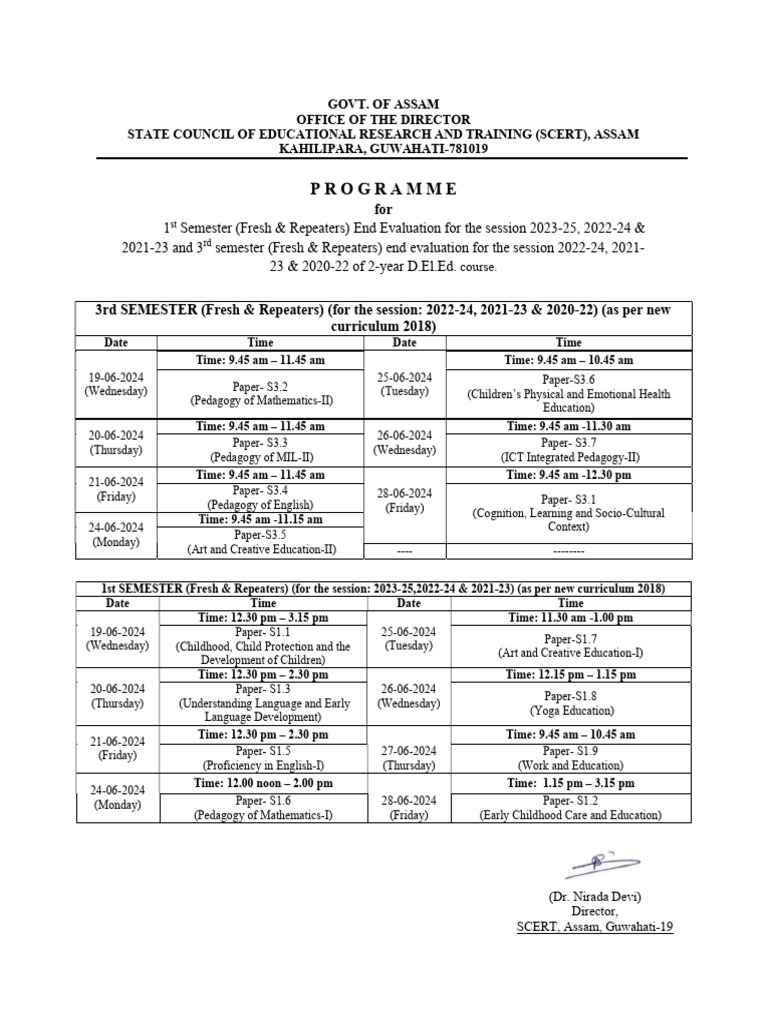 Revised Programme Schedule | PDF | Cognition | Learning