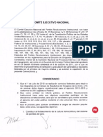 Convocatoria del PRI a diputados