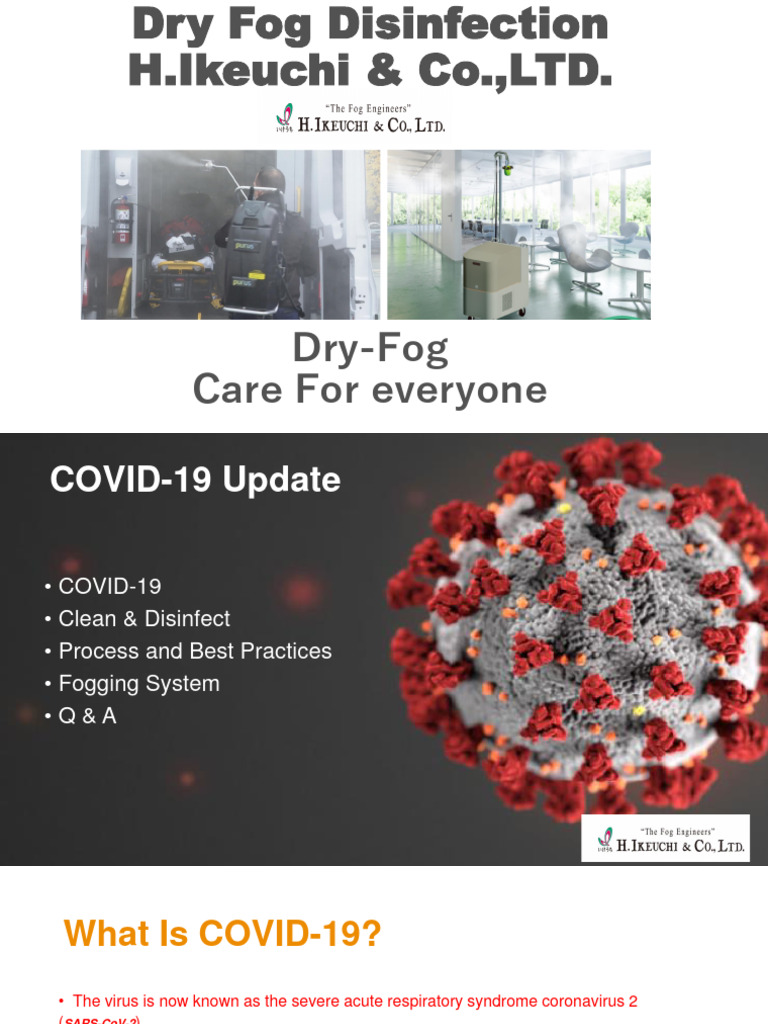 Dry Fog Disinfection | PDF | Disinfectant | Fog