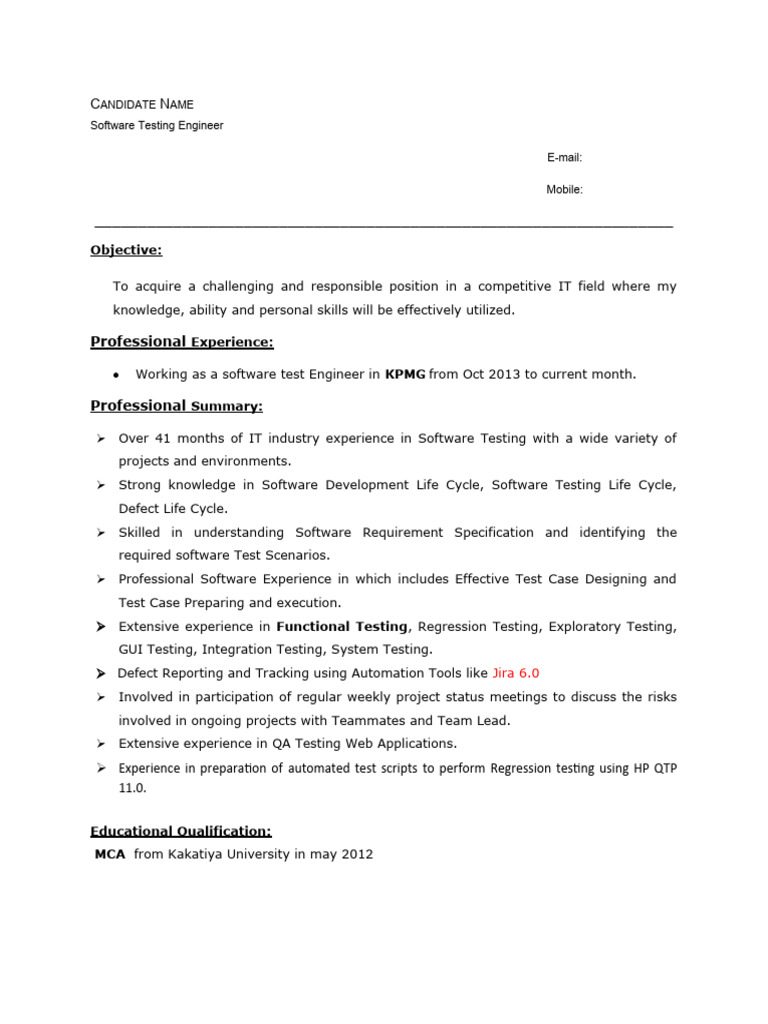 Software Testing 3years Experience | PDF | Software Testing | Software