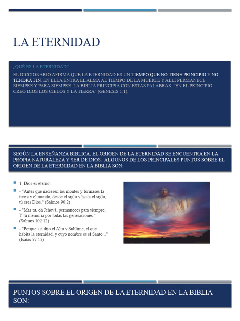 La Eternidad según la Biblia | PDF