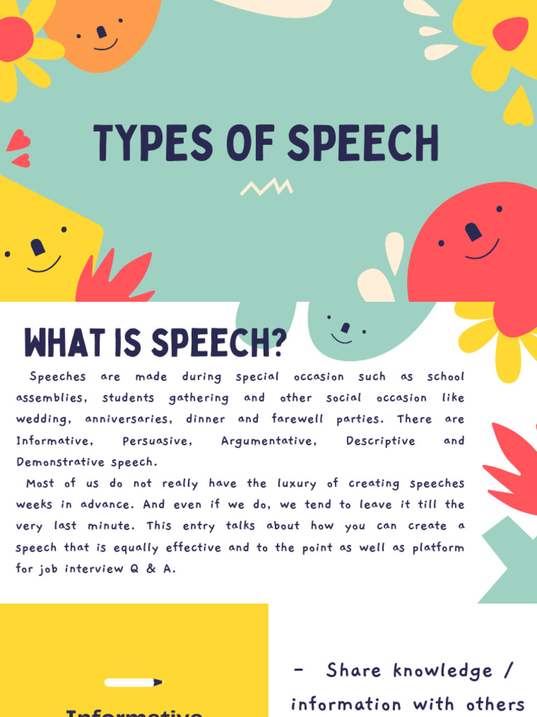 Types of Speech | PDF | Career & Growth