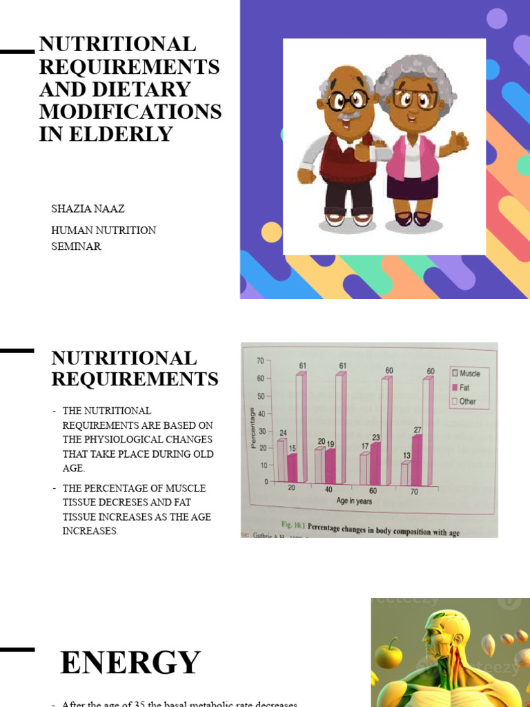 Nutritional Needs for the Elderly | PDF | Vitamin D | Vitamin