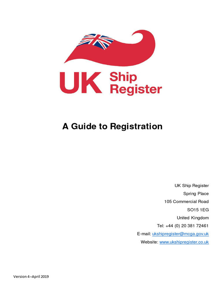 UK Ship Registration Guide 2019 | PDF | Shipping | Water Transport