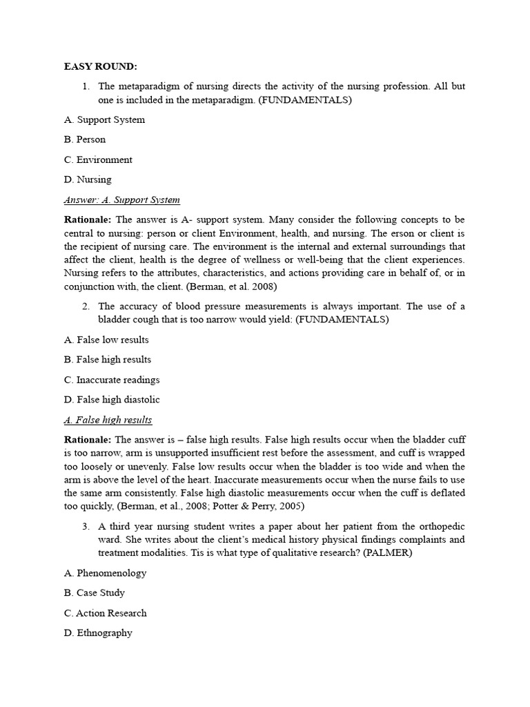 Quiz Bee Questionnaire PDF Adrenal Gland Nursing