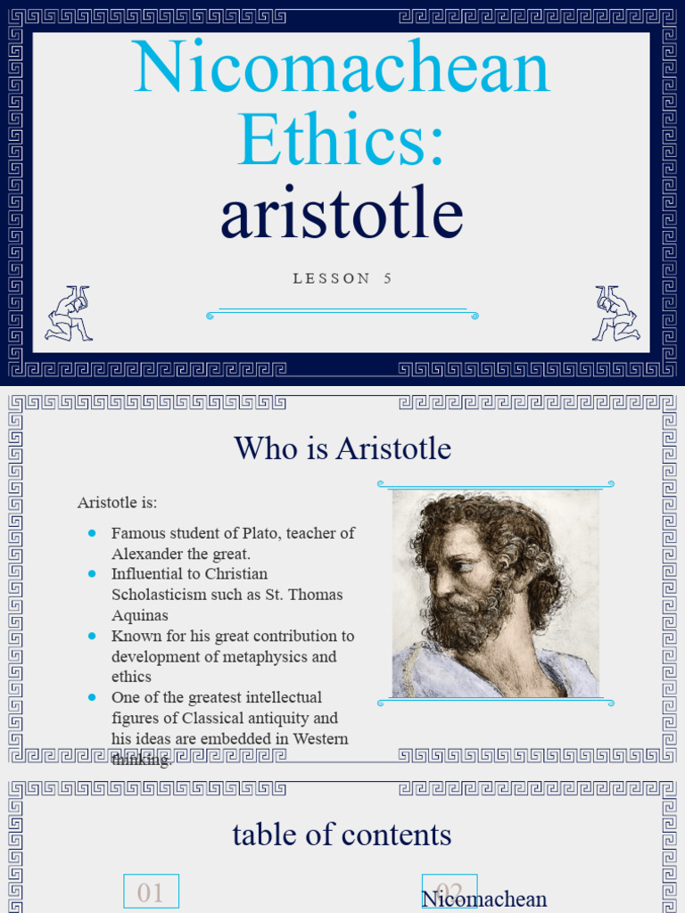 Lesson 5 Nicomachean Ethics Aristotle Download Free Pdf Virtue