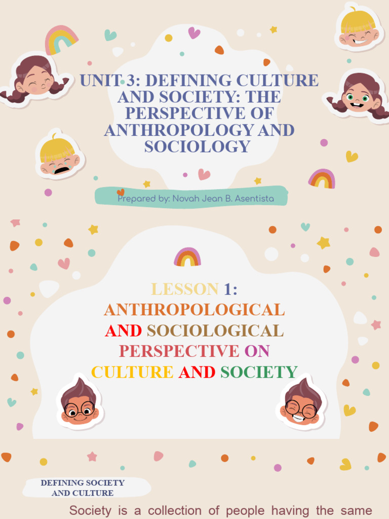 Culture and Society in Anthropology | PDF | Socialization | Society