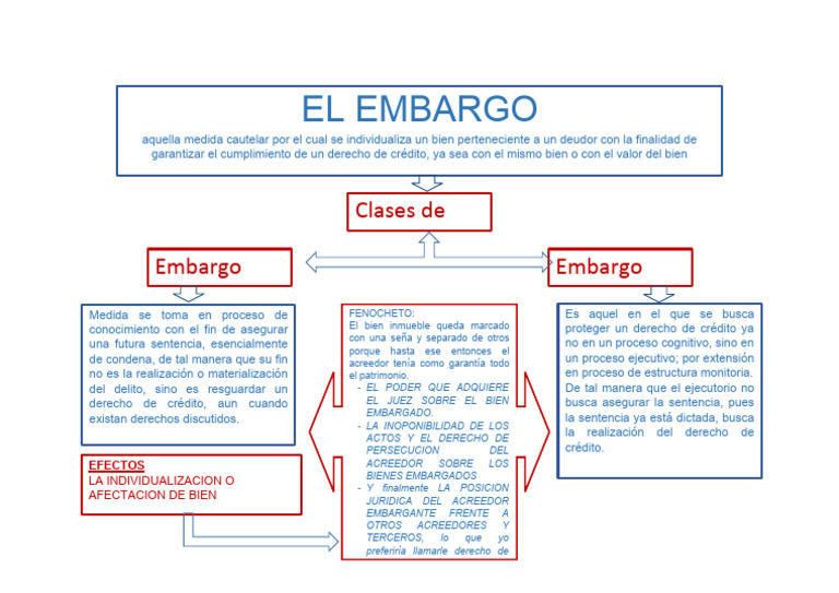 Mapa Conceptual El Embargo | PDF | Mandato | Justicia