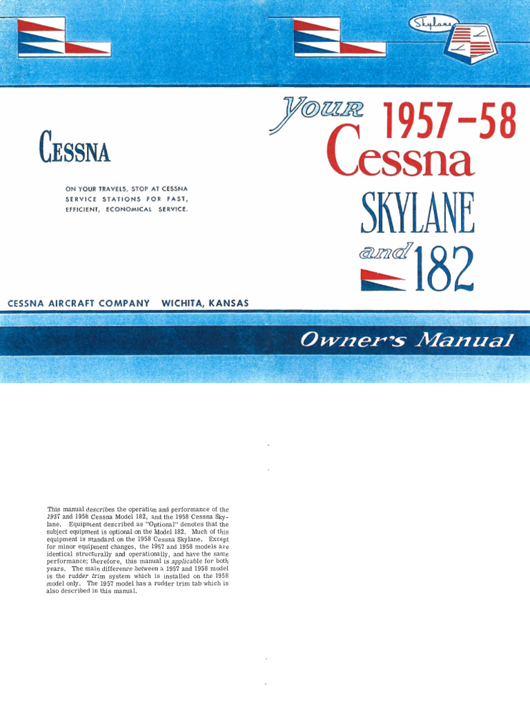 1977 CESSNA 182 PARTS MANUAL visual data 5