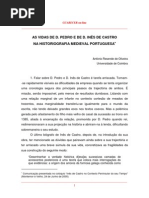 António Resende de Oliveira - AS VIDAS DE D. PEDRO E DE D. INÊS DE CASTRO - NA HISTORIOGRAFIA MEDIEVAL PORTUGUESA