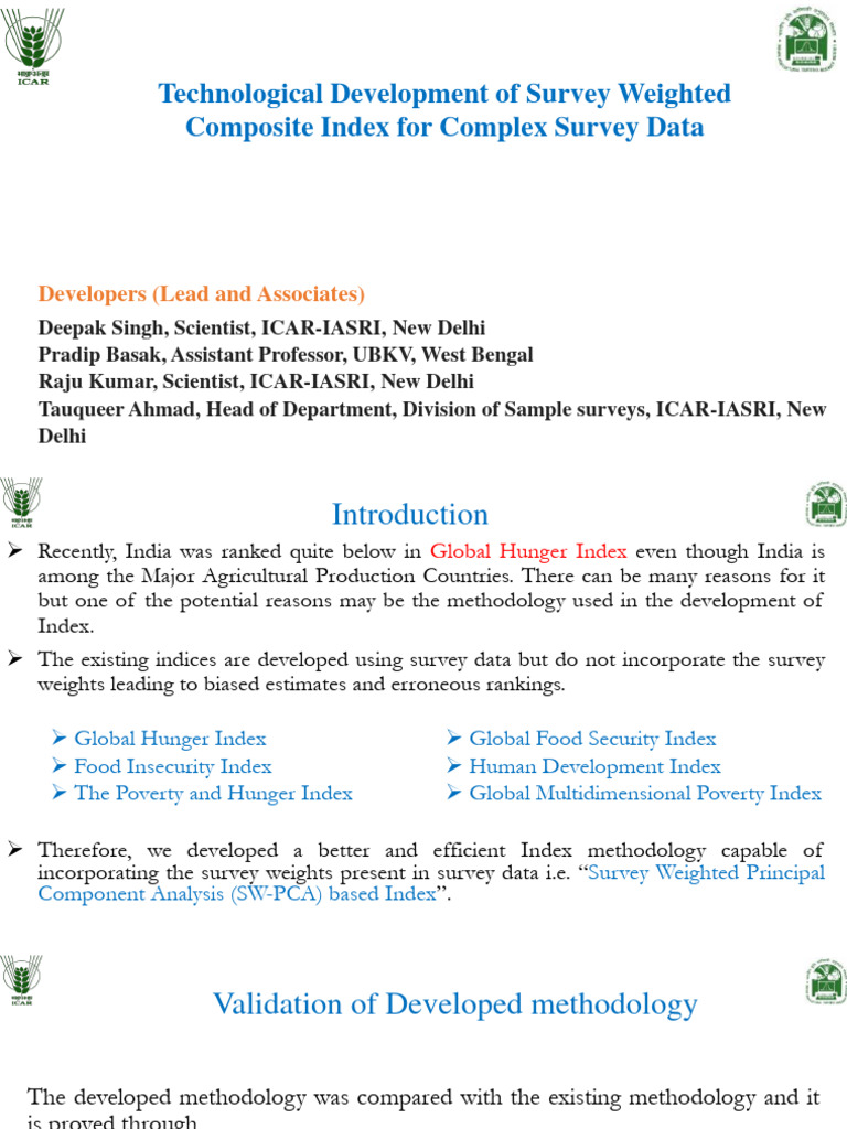 FFFF Technological Development of Survey Weighted Composite Index For ...