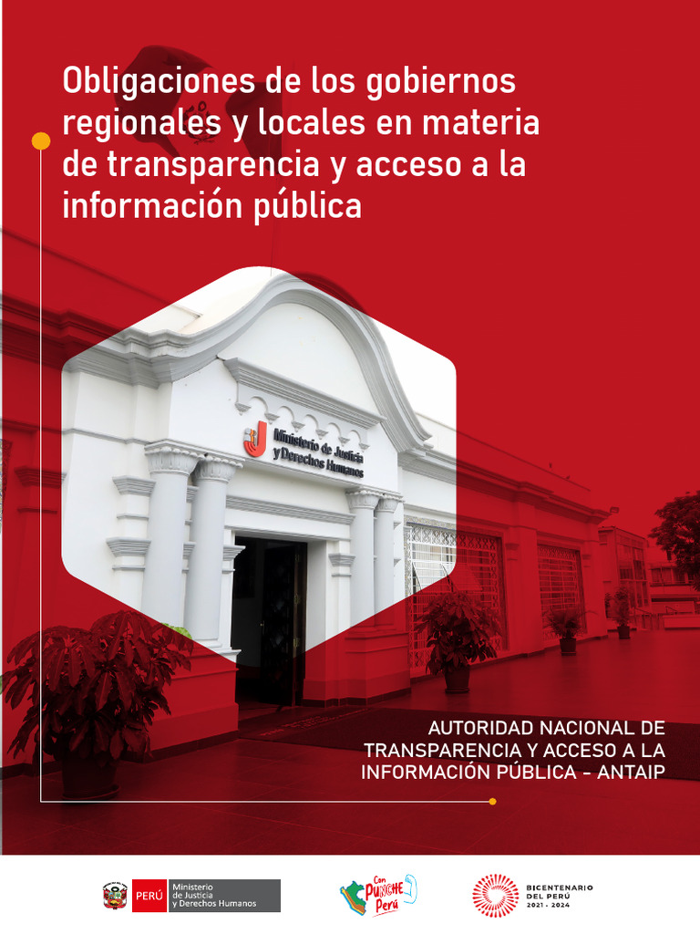 Cartilla Â - Obligaciones de Los Gobiernos Regionales y Locales en ...